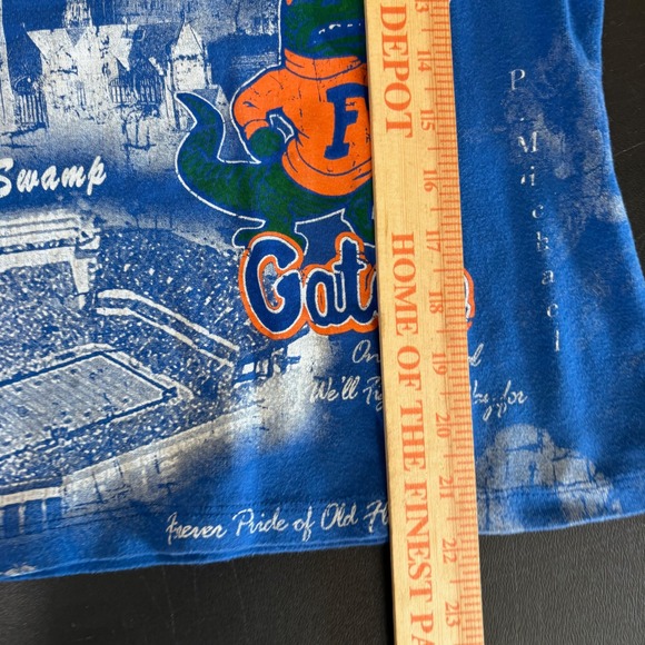 Y2K P Michael Florida Gators Top Womens M Rhinestone Football Stadium AOP - Picture 9 of 12
